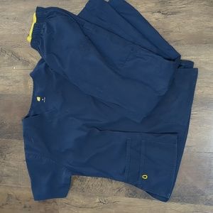 Medium navy blue scrub outfit